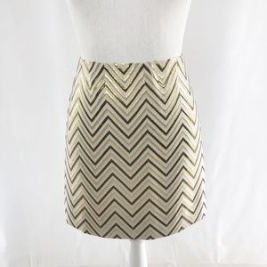 J.Crew NWT Chevron Mini Skirt Size 6